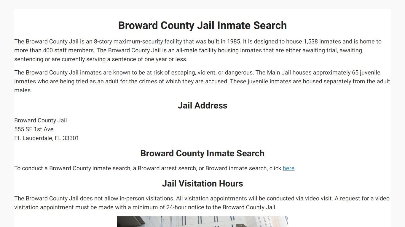 Broward County Jail Inmate Search